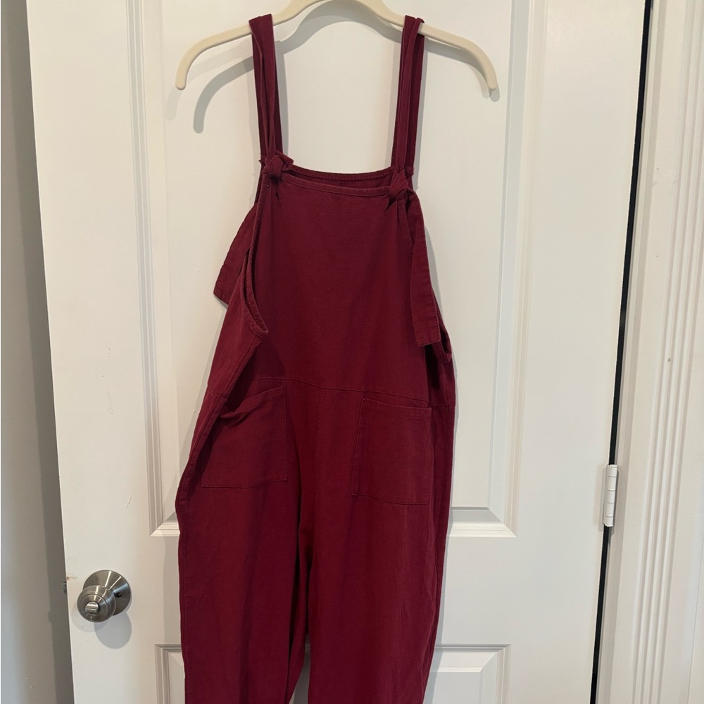 Red/Maroon Overalls